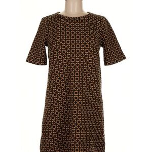 LOFT Blue and Yellow Geometric Mini Dress